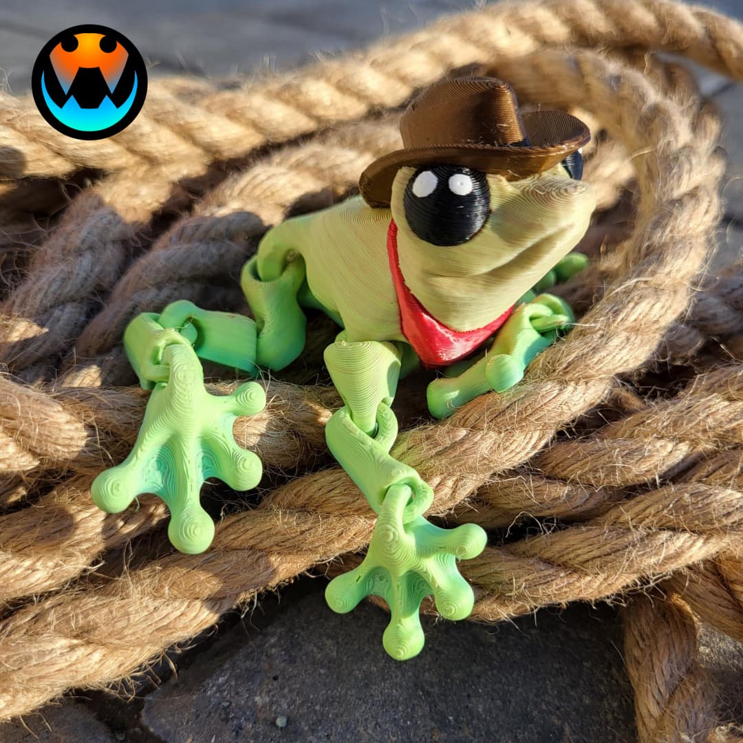 Cowboy Frog 3d model