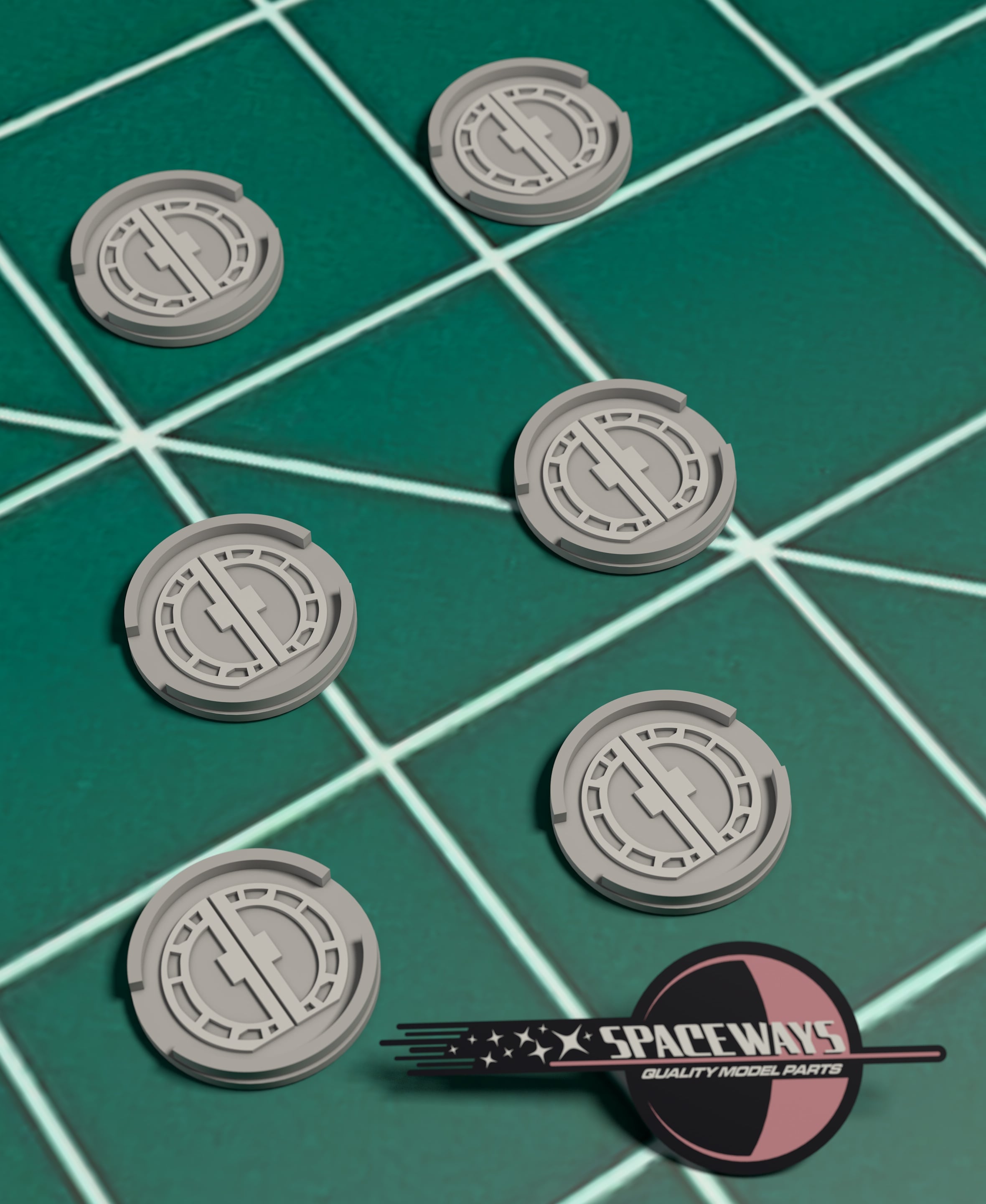 1/350 Refit Docking Port Replacement - 6 Pack 3d model