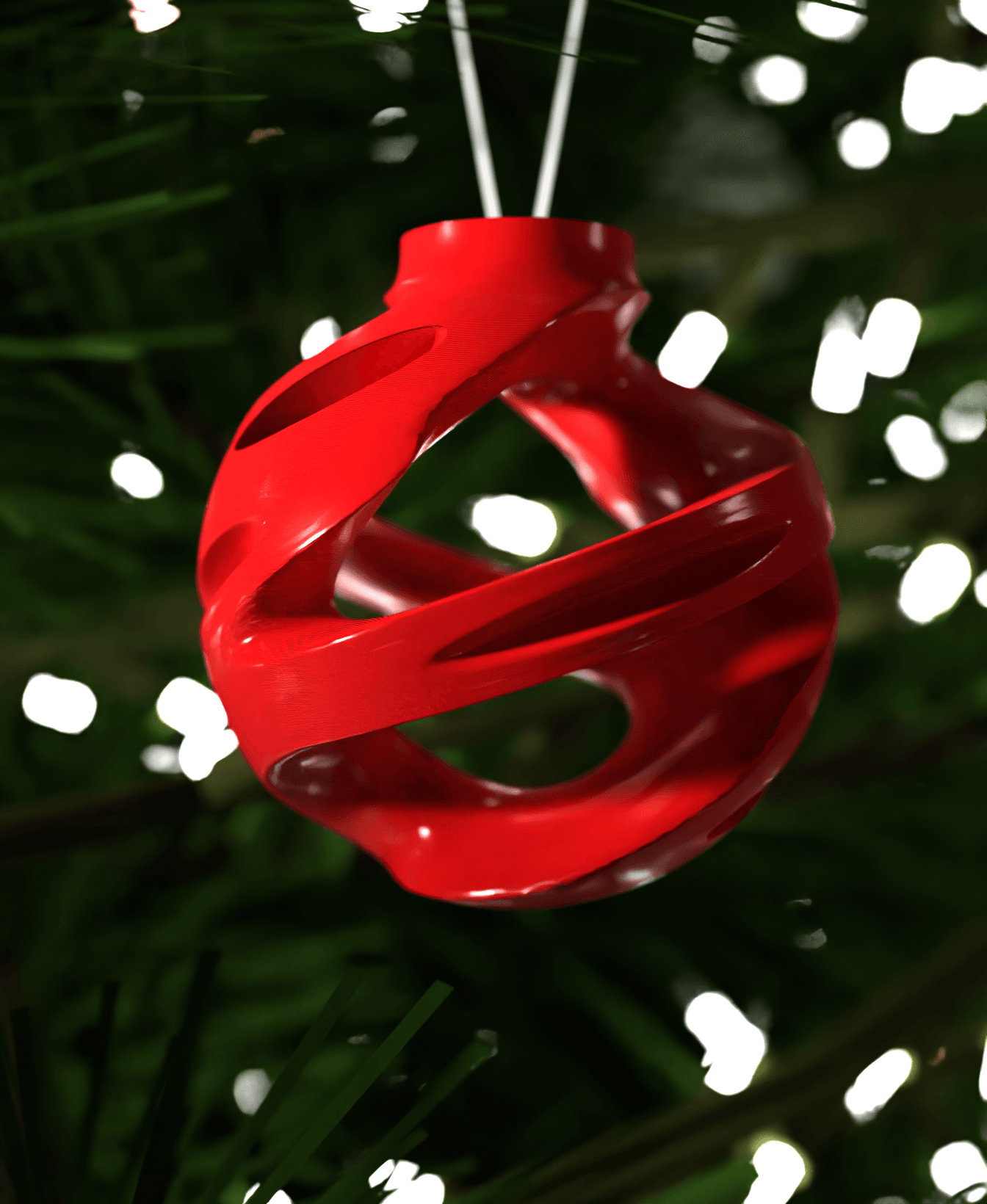 Christmas Ornament Plushy Swirls 001 3d model