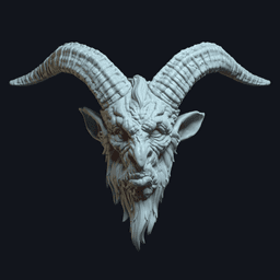 Ballhorn v4 Action Figure Head 3d model