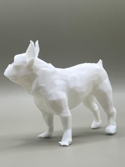 Low Poly & Pixelated Frenchie Pup 3d model