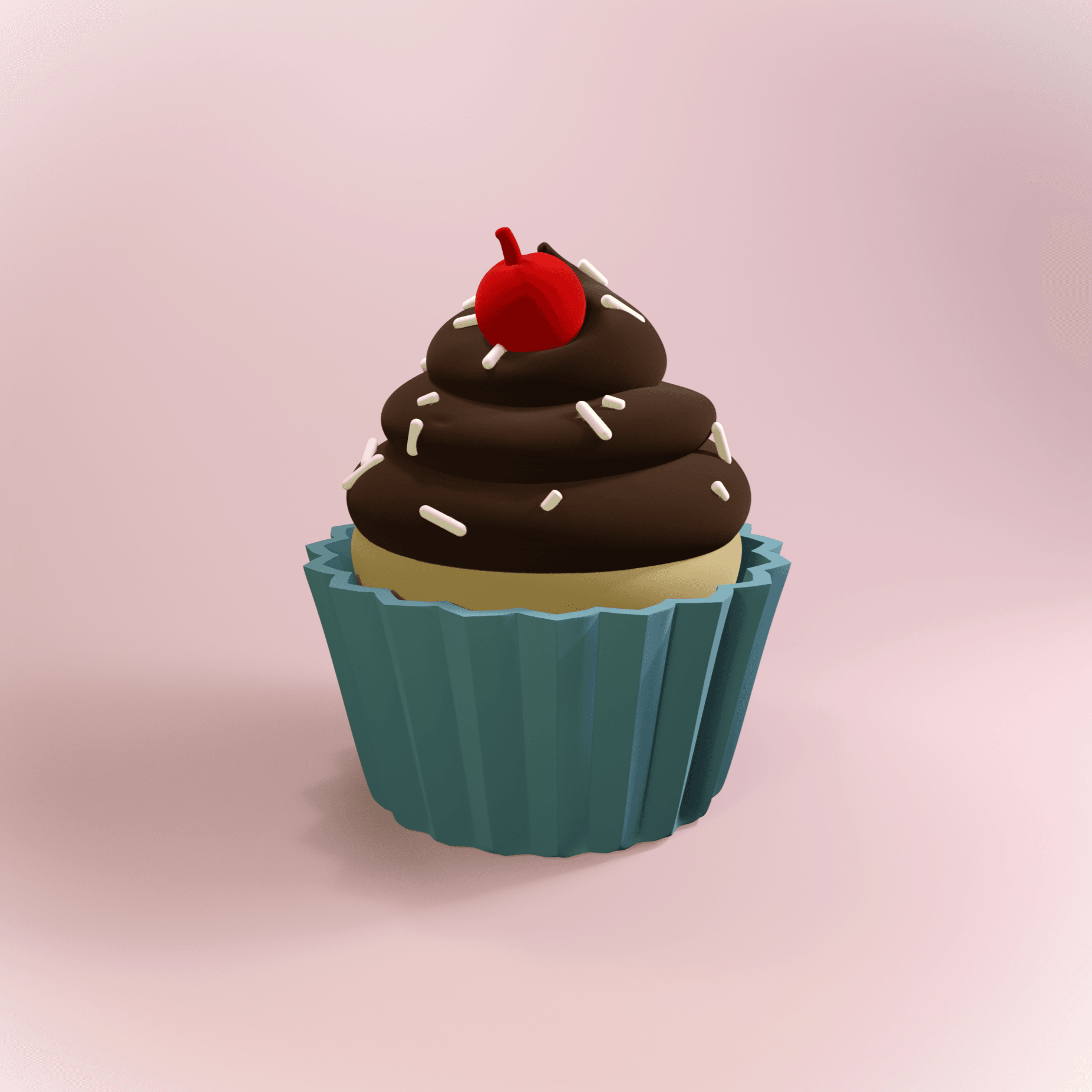 Cupcake Clicker-Cherry Sprinkle 3d model