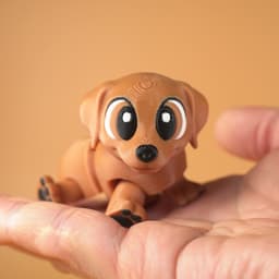 Labrador Puppy - Flexi Articulated and Print in Place Keychain 3d model