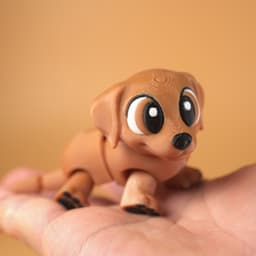 Labrador Puppy - Flexi Articulated and Print in Place Keychain 3d model