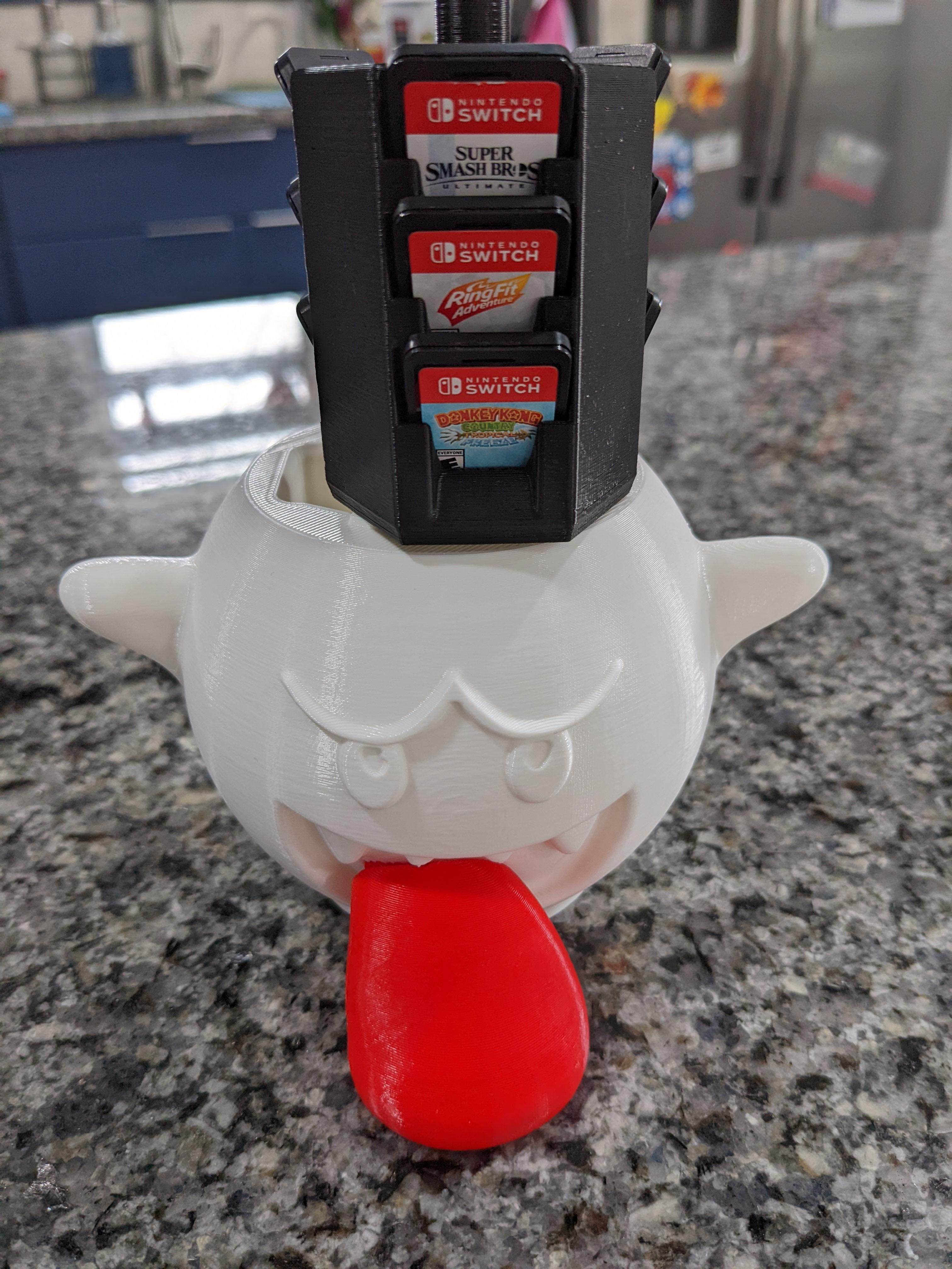 King Boo Switch Cartridge Holder - Nintendo themed ghost! 3d model