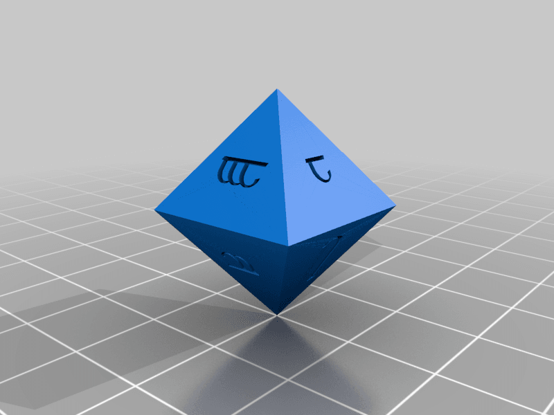 Eight-sided Elvish Dice 3d model