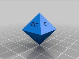 Eight-sided Elvish Dice 3d model