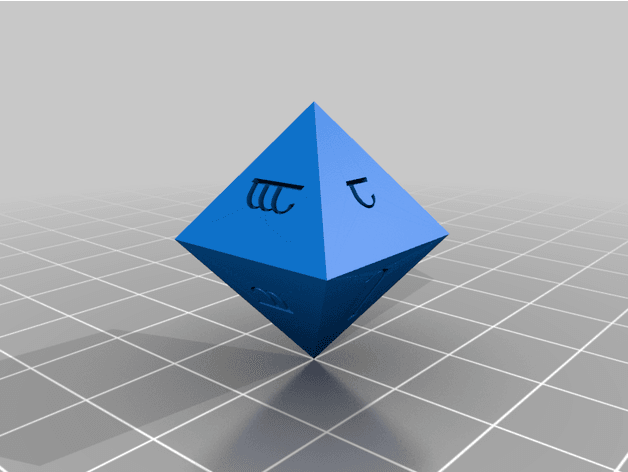 Eight-sided Elvish Dice 3d model