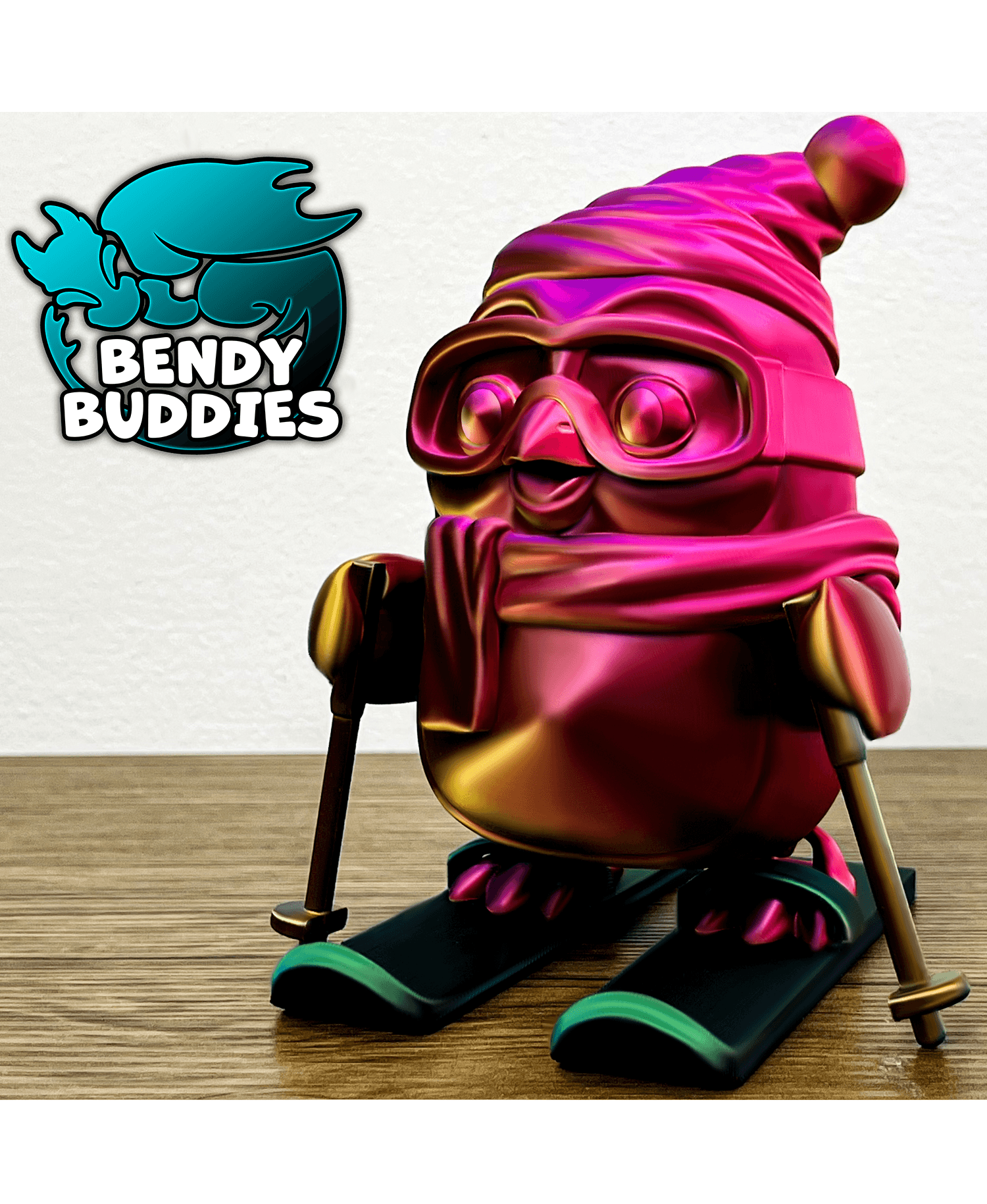 Pengs the Ski-Penguin / Aquatic Bird Articulated / Print-in-Place Snow Creature / Cute Ice Beast / F 3d model