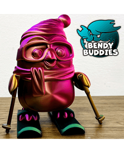 Pengs the Ski-Penguin / Aquatic Bird Articulated / Print-in-Place Snow Creature / Cute Ice Beast / F 3d model