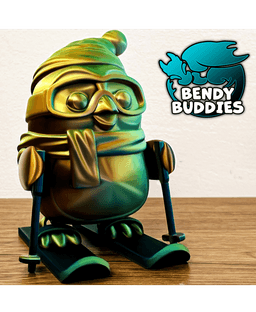 Pengs the Ski-Penguin / Aquatic Bird Articulated / Print-in-Place Snow Creature / Cute Ice Beast / F 3d model
