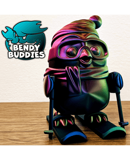 Pengs the Ski-Penguin / Aquatic Bird Articulated / Print-in-Place Snow Creature / Cute Ice Beast / F 3d model