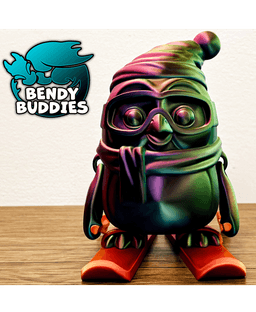 Pengs the Ski-Penguin / Aquatic Bird Articulated / Print-in-Place Snow Creature / Cute Ice Beast / F 3d model