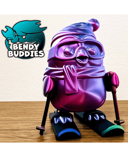 Pengs the Ski-Penguin / Aquatic Bird Articulated / Print-in-Place Snow Creature / Cute Ice Beast / F 3d model