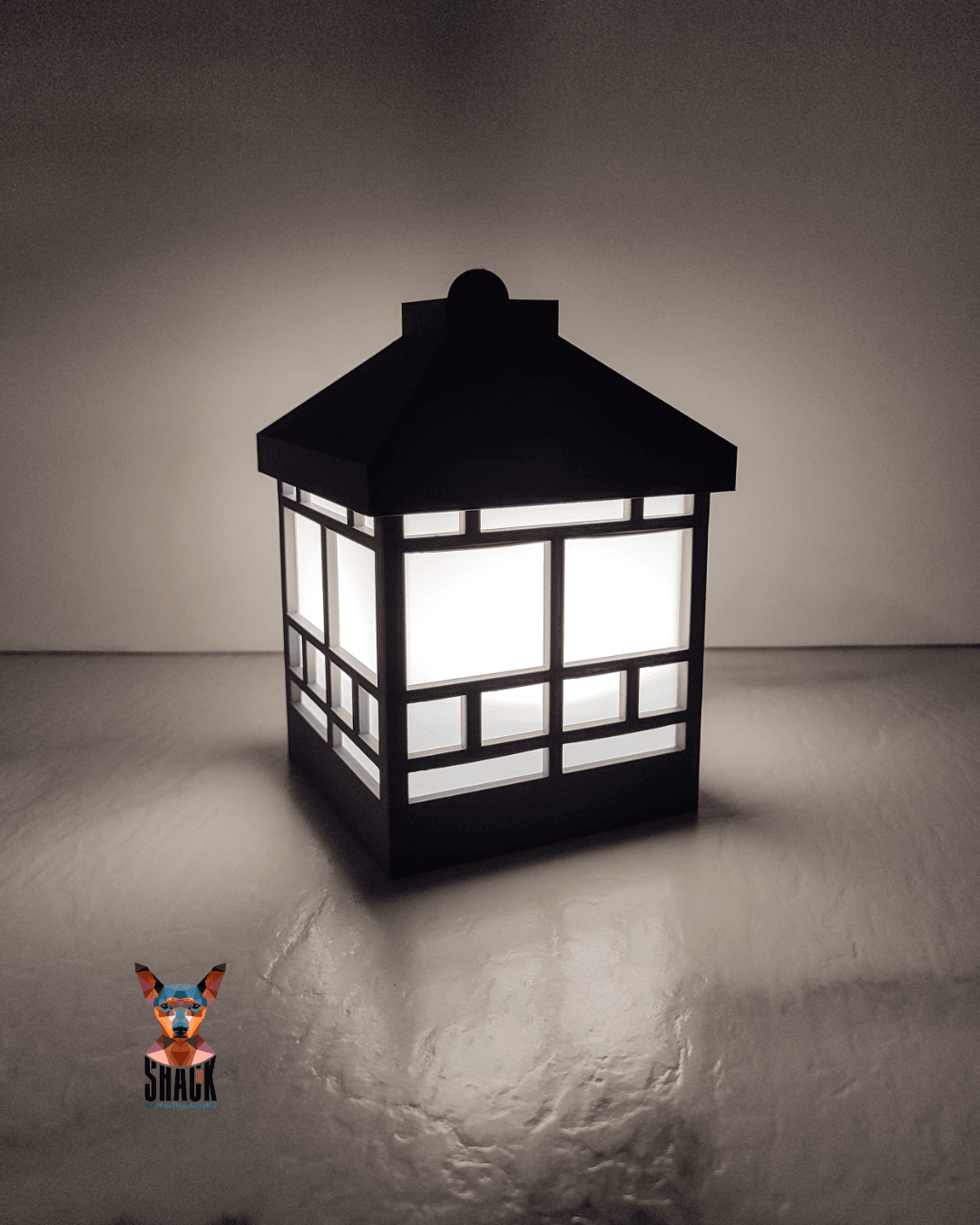 Japanese Temple-Inspired Lamp Set 3d model