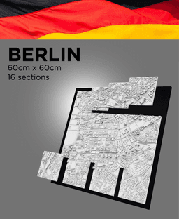 BERLIN, Skyline 3d map 3d model