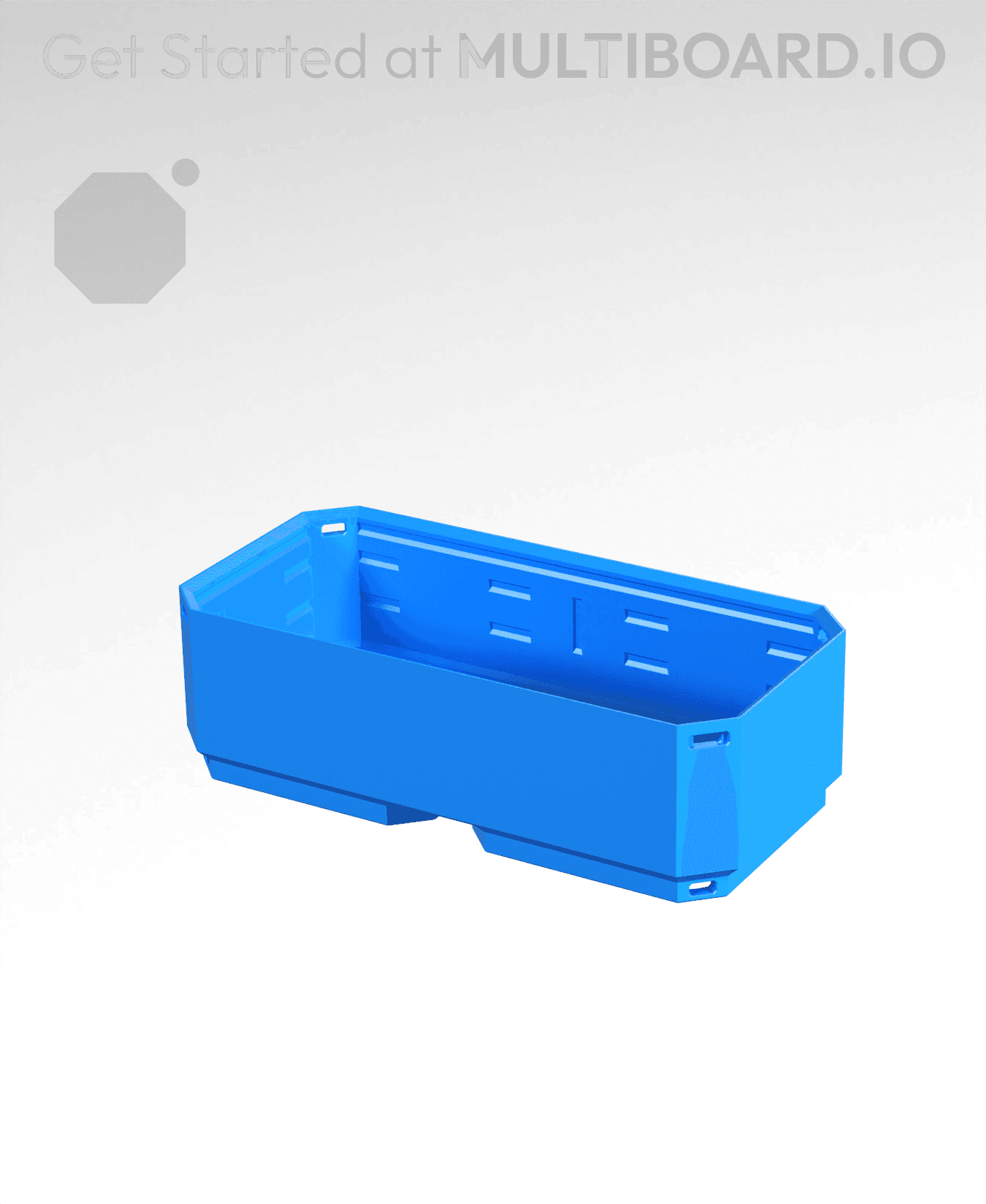 2x1x0.5 CU - Simple Walls - Multibin Shell 3d model