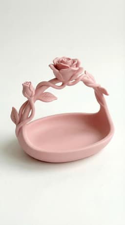 Rose Arch Catchall Tray STL | Floral Key Bowl Organizer | Romantic Entryway Decor | 3D Printable Hom 3d model