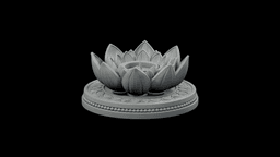 Lotus Candle Shrine STL - Printable Spiritual Decor Object 3d model