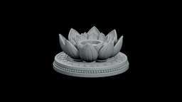 Lotus Candle Shrine STL - Printable Spiritual Decor Object 3d model