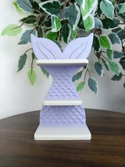 Mermaid tail-shaped shelf 3d model