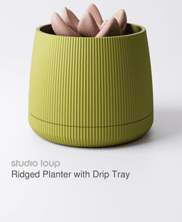 Ridged Planter with Drip Tray 3d model