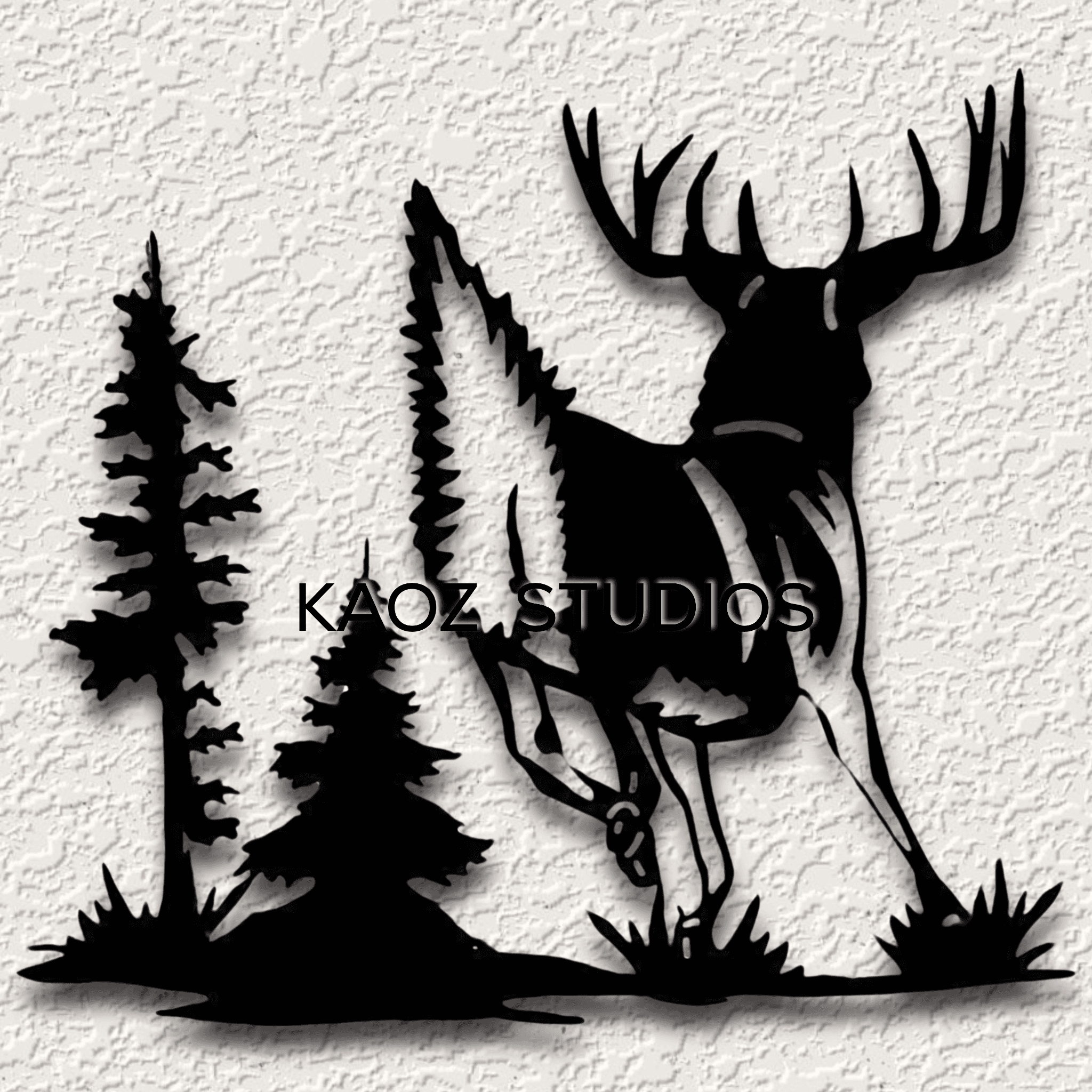 deer wall art buck wall decor hunting decoration cabin hunter 3d model