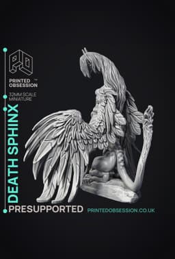 Death Sphinx - Undead Creature - 32mm scale - D&D - Presupported 3d model
