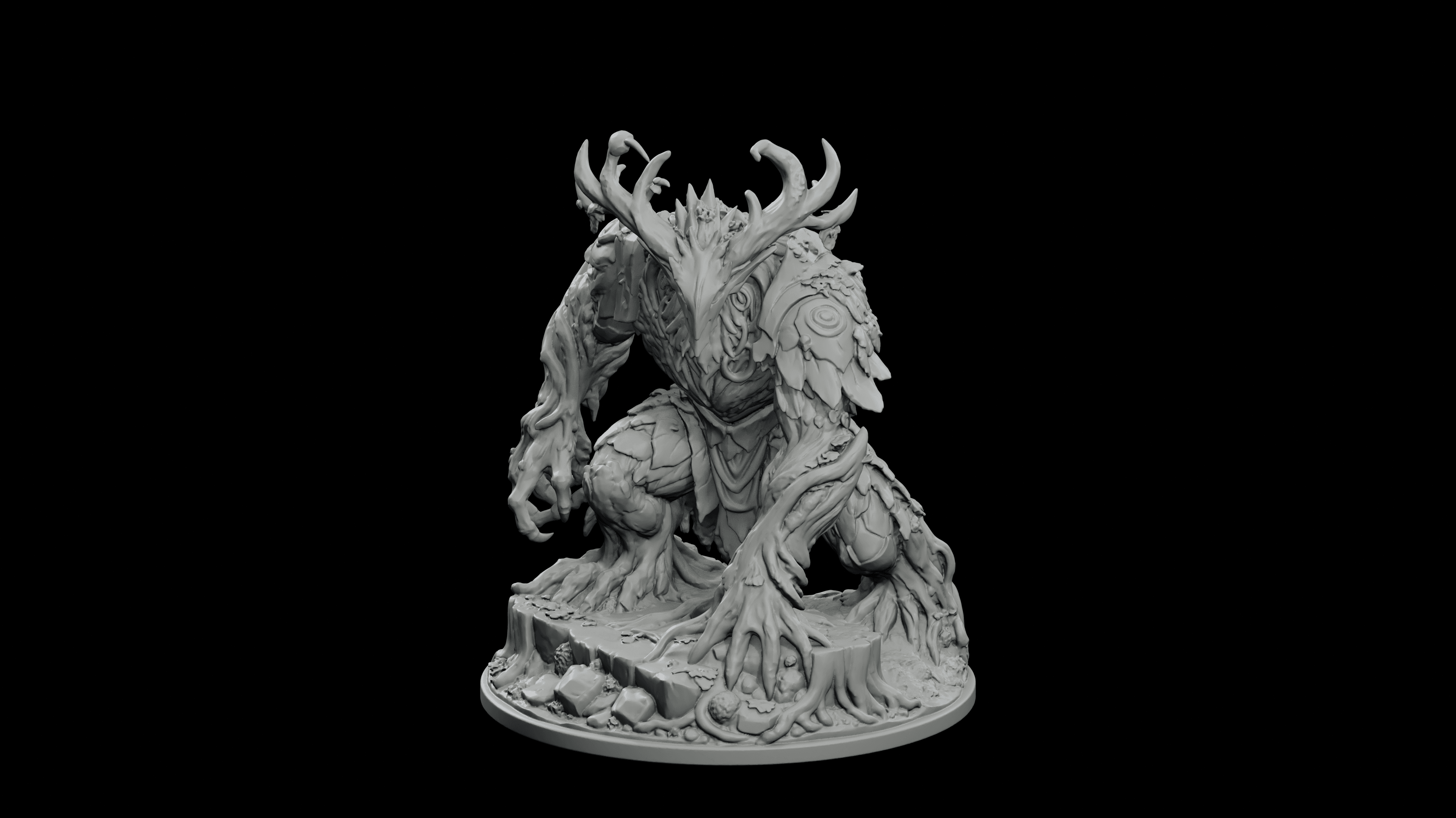 Rootbound Leshy Sentinel STL - Forest Guardian Printable Statue 3d model