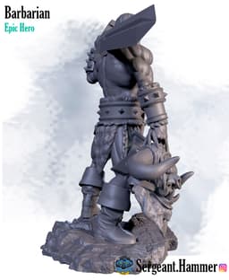 Barbarian with Sword 3d model