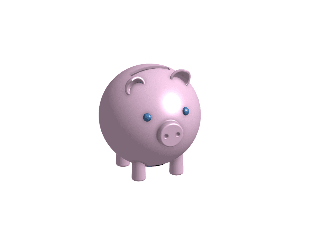 Piggy Bank - Minimalistic Style 3d model