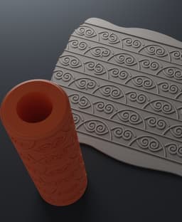 Texture Rollers Renaissance wide Vol.3 (7-9) 3d model