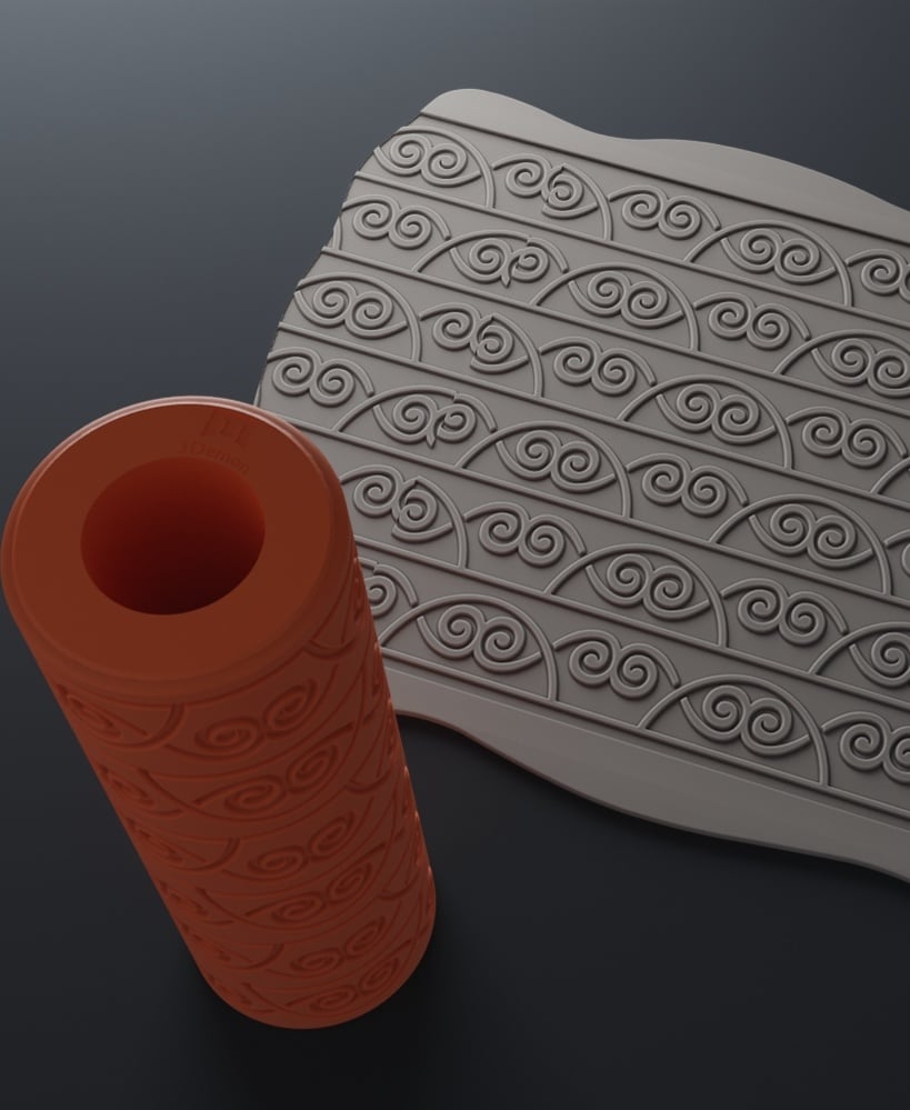 Texture Rollers Renaissance wide Vol.3 (7-9) 3d model