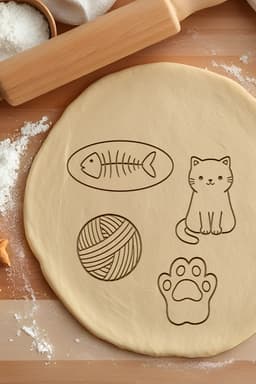 Crazy Cat Set Cookie Cutter, Biscuit Cutter 3d model