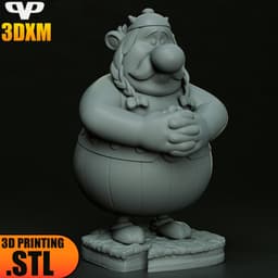 Obelix Chibi STL for 3D Printing ChibiSTL 3DXM 3d model