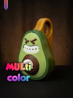 Evil Avocado Mug 3MF | Funny Decor Multi-Color | Functional 3d model