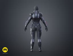 N7 Female Shepard Armor - Mass Effect 3d model