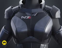 N7 Female Shepard Armor - Mass Effect 3d model