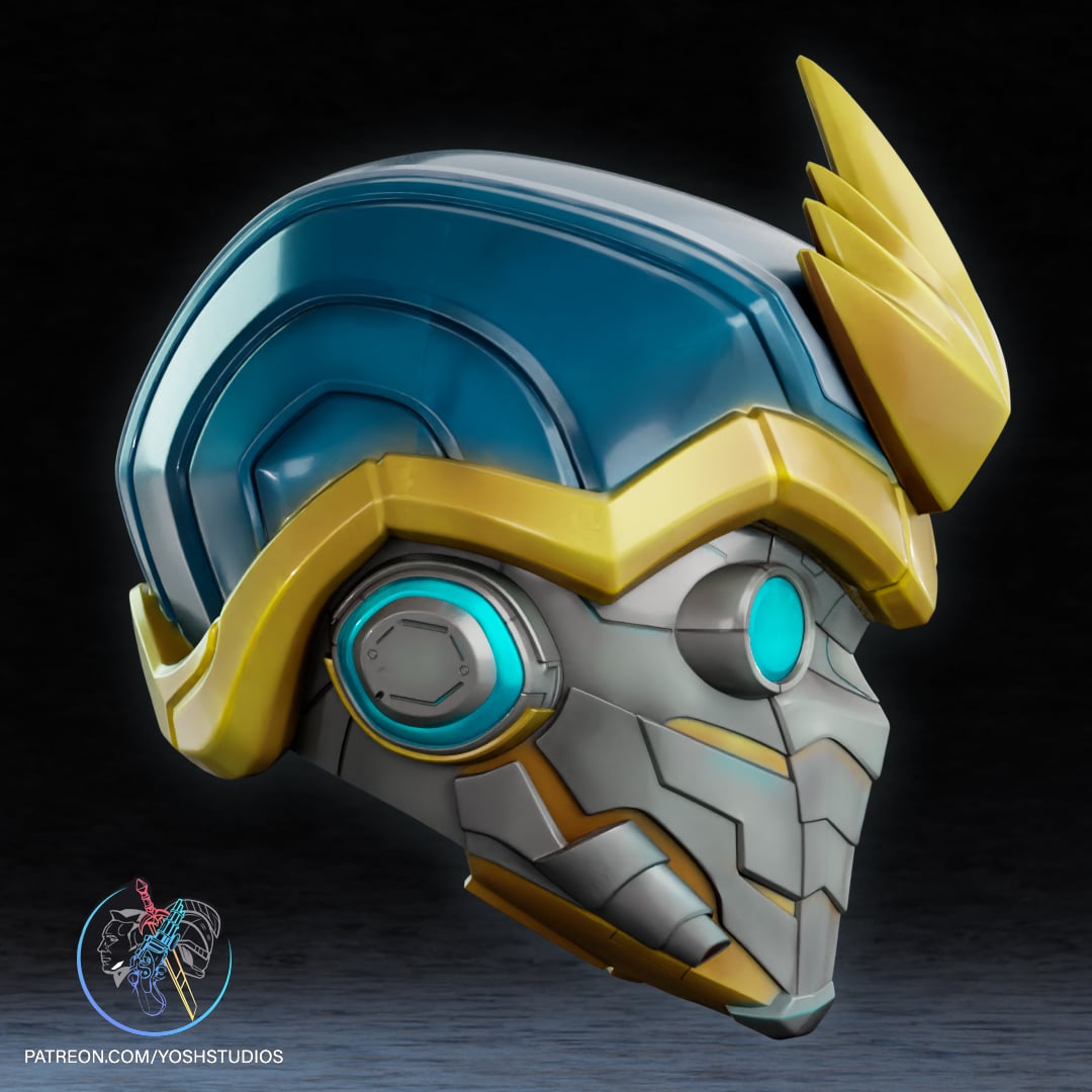 Marvel Rivals Star Lord Helmet 3D Printer STL File 3d model