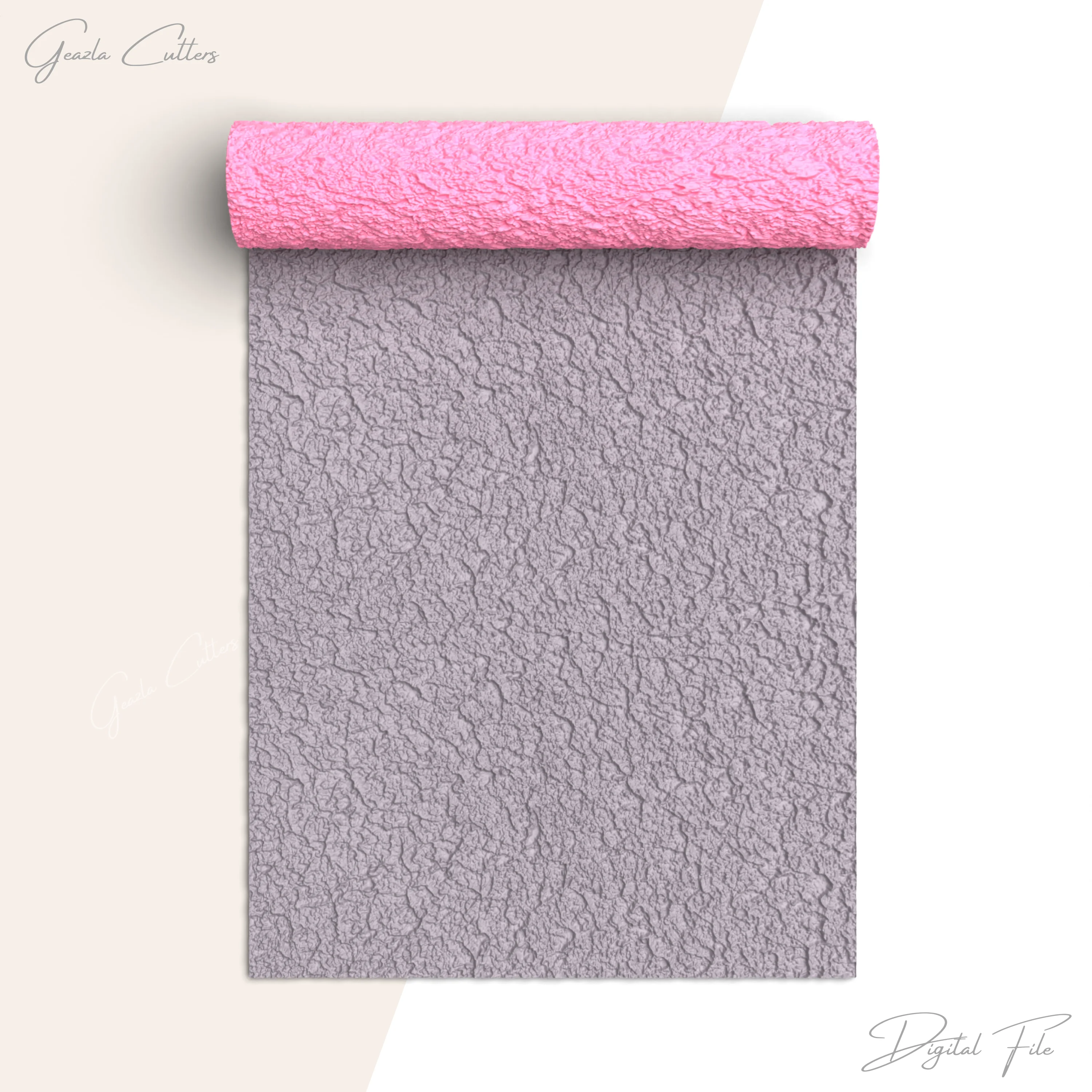Concrete Texture Roller For Polymer Clay, Plaster Clay Texture Roller, Polymer Clay Tool, No: 787 3d model