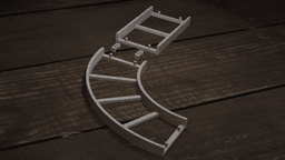 Train Set with Track – 50mm Gauge Railroad, Locomotive & Wagons 3d model
