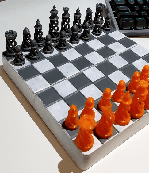 Chess Board Hinged Box 3d model