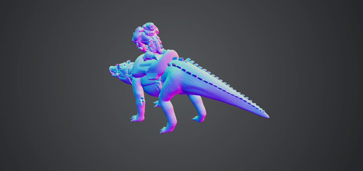 SADDLED KAPRO 3d model