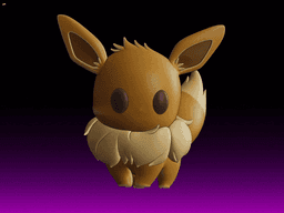 Chibi Eevee - Adorable 3D Print Ready Model 3d model
