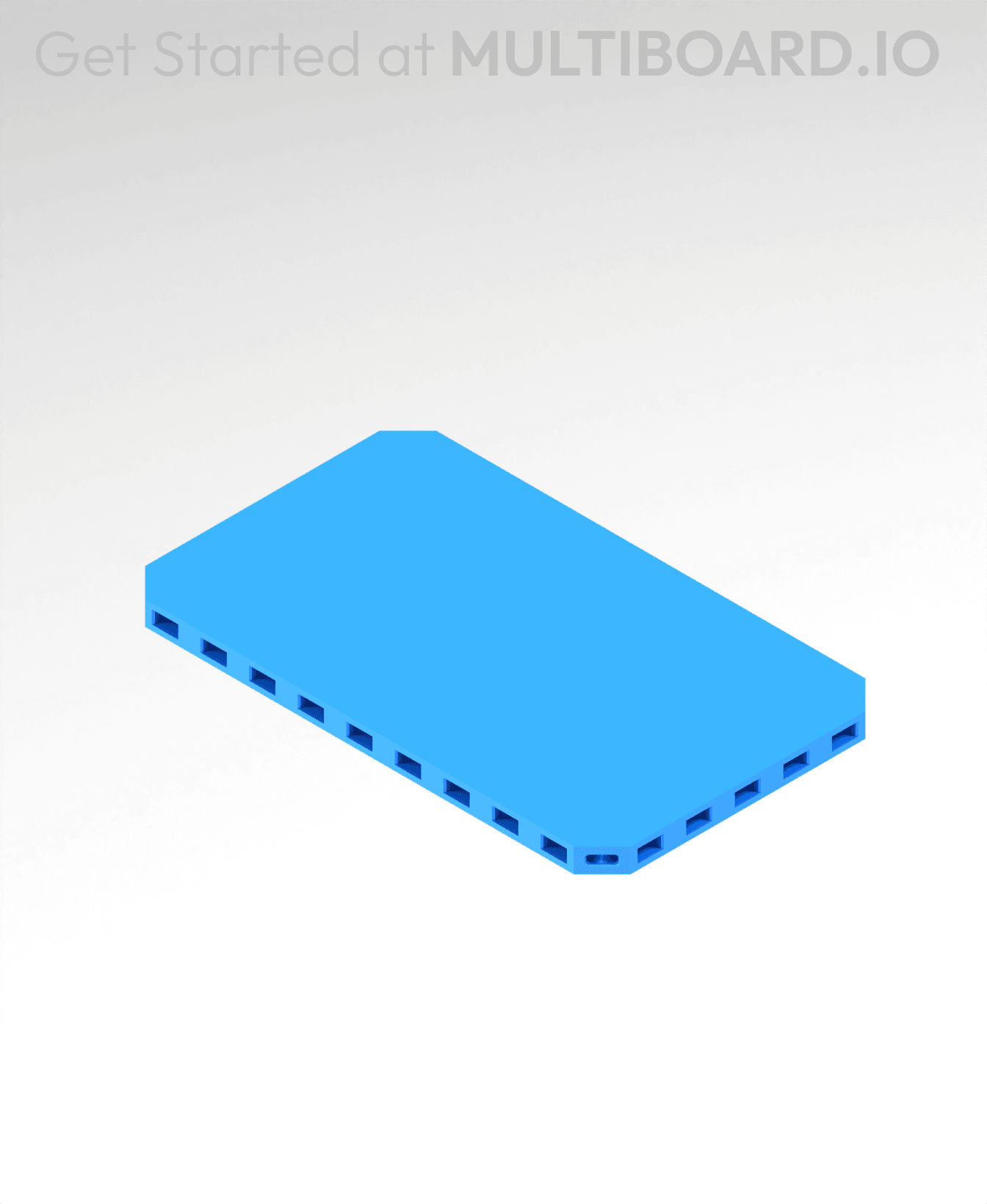 5x3 MU - Plain - MultiBoard Plate 3d model