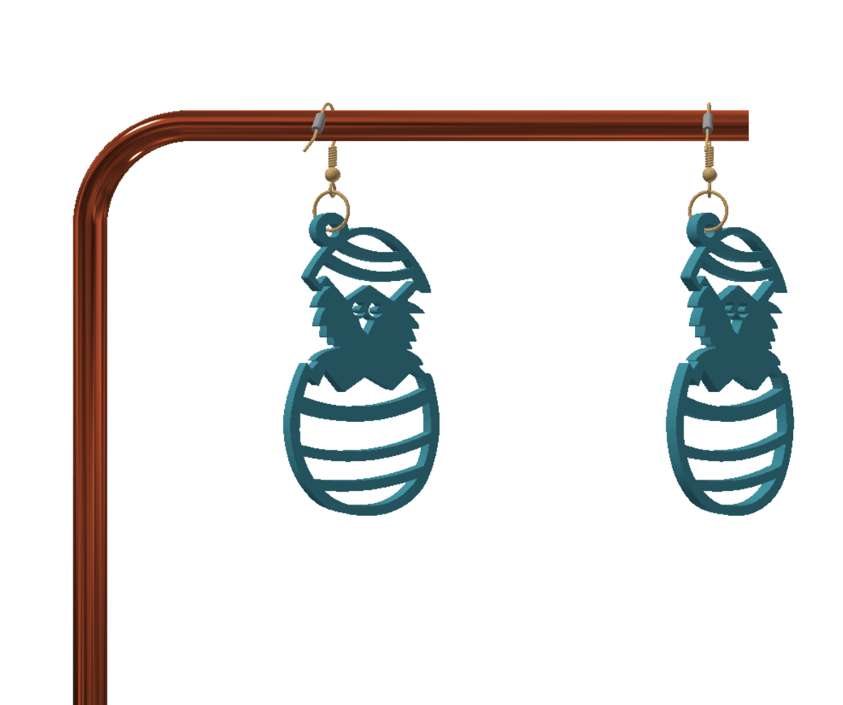 Cute keychain / earrings 3d model