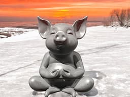 Pig Meditating - Praying 3d model