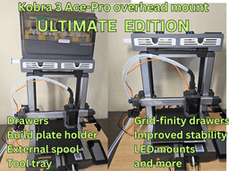 Kobra 3 (V1 AND V2)- ULTIMATE ACE-PRO Overhead Mount 3d model