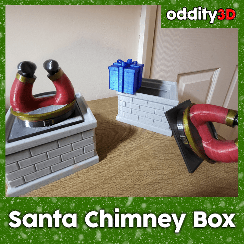Santa Chimney Box (square) Easy print 3d model
