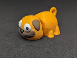 Cute Pug Keychain 3d model